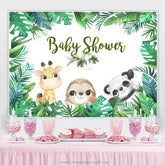 Lofaris Safari Green Trees Themed Gender Baby Shower Backdrop